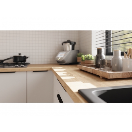 Szafka pod zlew 60 cm z szufladą na kosze AURO 60 ZL 1S BB WH/AR antyfinger